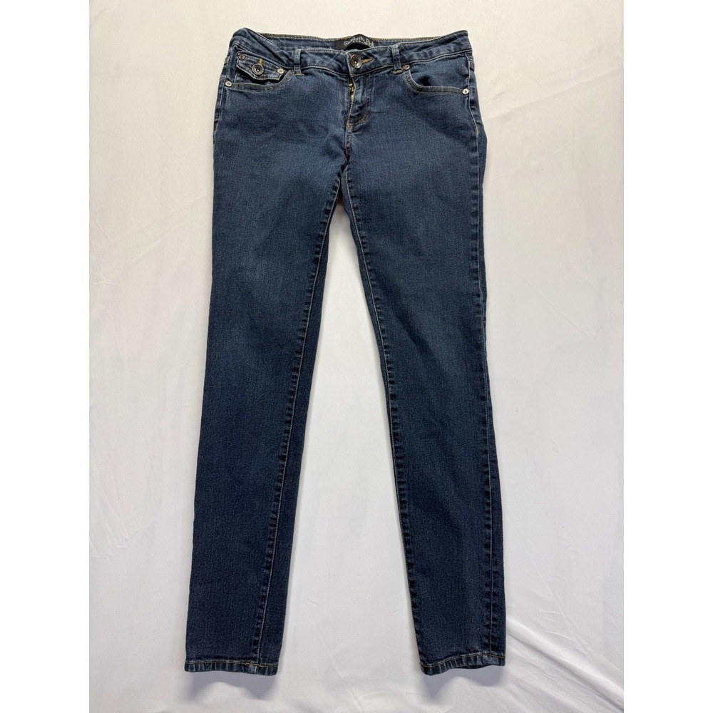 Celebrity Pink Jeans Womens 5 Blue Dark Wash Denim Stretch Low Rise Skinny‎ Leg